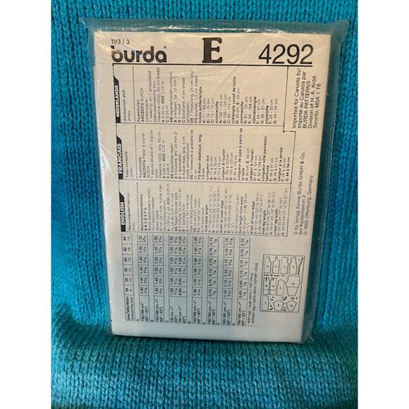 Burda 4292 sewing pattern womens separates top pants cardigan - Picture 5 of 5